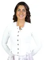 Produktbild: Trachtl Jacke - Trachtenjacke, Strickjacke in 4 Farben LiLa, Schwarz, Anthrazit, Weiß (Reinweiß) ORIGINAL TRACHTL Oktoberfest (42 (Weiß) (Reinweiß)