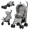Produktbild: Lorelli Kinderwagen Ida, Reisebuggy, Baby Buggy klein zusammenklappbar, Leicht - nur 8,4 kg, kompakter Sportsitz bis 15kg, Kinderbuggy mit verstellbarer Rückenlehne und Fußstütze, 5-Punkt-Gurt, Grau