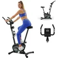 Produktbild: Zipro Heimtrainer Fahrrad Beat – Magnetisches Fitnessbike Schwungmasse Leiser Hometrainer für Zuhause Pulsmessung, Flaschenhalter & LCD Display ... - Schwarz