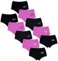 Produktbild: TupTam Unterhosen Mädchen Shorts 10er Pack - Bequeme Unterwäsche für Mädchen aus Baumwolle, Farbe: Shorts/Forever Friends Schwarz Rosa, Größe: 164-170