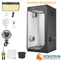 Produktbild: Growbox Komplettset 80x80x160cm mit 100W LED Pflanzenwachstumslampe, Anbauzelt