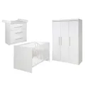 Produktbild: Roba Zimmerset Maren 3-teilig Kinderbett 70x140cm Wickelkommode & Schrank NEU