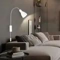 Produktbild: Wandlampe Wohnzimmerleuchte Wandleuchte weiß Leseleuchte flexibel E27 H 52 cm