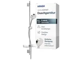 Produktbild: HANSA BASICJET Duschgarnitur | Duschkopf mit Schlauch und Duschstange I Duschbrause mit 3 Strahlarten | Duschschlauch 1750 mm | Mit Duschkopfhalterung und Seifenschale I Duschset ohne Armatur | Chrom