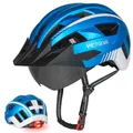 Produktbild: Fahrradhelm MTB Mountainbike Helm mit magnetischem Visier Abnehmbarer Sonnens...
