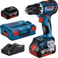 Produktbild: Bosch Akku-Bohrschrauber GSR 18V-90 C, 18V / 5,0Ah, mit 2 Akkus, Ladegerät und Koffer