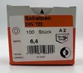 Produktbild: Edelstahl Unterlegscheiben DIN 125 - 6,4 - 100stk / Rost Frei A2