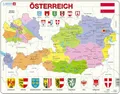 Produktbild: Larsen Puzzle Österreich (politische Karte) + Wiener Bezirke 70 tlg.