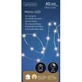 Produktbild: Lumineo Batterie Led Micro Lichterkette Strang 195 Cm 40 Lichter Warmweiß