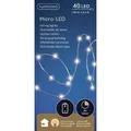 Produktbild: Lumineo Batterie LED Micro Lichterkette Strang 195 cm 40 Lichter warmweiß