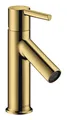 Produktbild: Axor Starck Einhebel-Waschtischmischer 80 für Handwaschbecken mit Zugstangen-Ablaufgarnitur - Polished Gold Optic - 10102990