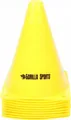 Produktbild: GORILLA SPORTS® Markierungskegel - 10 Stück Pylonen, 17 cm, Kunststoff, Gelb - Hütchen Set, Markierkegel, Verkehrshütchen, Markierungshütchen, Leitkegel, Trainingshilfen für Fußball