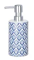 Produktbild: WENKO Seifenspender Lorca Keramik - Flüssigseifen-Spender, Spülmittel-Spender Fassungsvermögen: 0.36 l, Keramik, 8.5 x 18 x 7 cm, Blau, Dunkelblau, 18 x 7 x 8.5 cm