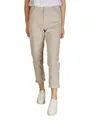 Produktbild: DENIMFY Cordhose Damen Mom Fit High Waist Gerades Bein Stretch DFLisa Cord Hose Pants Reißverschluss Taschen Einfarbig Beige S, Größe:S, Farben:Light Sand (60200)