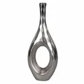 Produktbild: Deko Flaschenvase SAMUNGA oval H. 40cm silber aus Keramik Formano