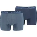 Produktbild: Head Boxershorts HEAD BASIC BOXER 2P (2er Pack) mit elastischem Logobund blau S