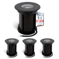 Produktbild: 4x BORU Bodeneinbauspots mit GU10 LED 2W warmweiß Strahler schwarz IP67 Lampe