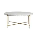 Produktbild: Miliboo - Runder Couchtisch aus Terrazzo und goldfarbenes Metall D81 cm MEZZO