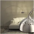 Produktbild: tectake® Bogenleuchte, Bogenlampe, Stehlampe Wohnzimmer, Esszimmerlampe modern, Schirmlampe hängend, Retro Vintage Optik, Lampe Esszimmer, Standleuchte, Standlampe - Nickel matt