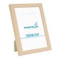 Produktbild: PHOTOLINI Bilderrahmen 13x18 Natur, Bilderrahmen 13x18 Holz MDF, Fotorahmen 13 x 18 mit Acrylglas, Bilder Rahmen 13 x18 Aufhängen & Aufstellen, Picture Frame für Fotos, Poster