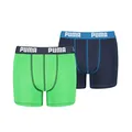Produktbild: PUMA Unisex Kinder Boxershorts Basic, Green / Blue, 152