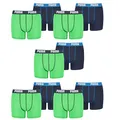 Produktbild: PUMA 10 er Pack Boxer Boxershorts Jungen Kinder Unterhose Unterwäsche, Farbe:686 - Green/Blue, Bekleidung:152