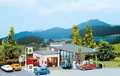 Produktbild: 232219 Faller N BP Tankstelle Epoche III, Patiniertes Modell, GMK Modellbau