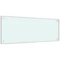 Produktbild: vidaXL Küchenrückwand Spritzschutz Fliesenspiegel Glasplatte Rückwand Herdspritzschutz Wandschutz Herd Küche Weiß 100x40cm Hartglas