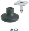 Produktbild: Dörner + Helmer Möbelgleiter Ø50 mm, mit Befestigung, Tragkraft 20kg /#83071500