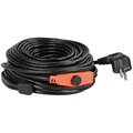 Produktbild: KERBL 223589 selbstregulierende Frostschutz-Heizleitung mit Thermostat (Länge 18 m, frostfreie Wasserleitung bis -45° C, für Tiertränken, nicht für Heizungsrohre, Heizleistung 288 W)