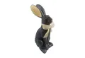 Produktbild: Macosa Home Osterhase Schwarz Gold Polyresin 28 cm Dekohase Hase Skulptur Oster-Deko (Hasenfigur, Dekoration Tischdeko), Osterdekoration Figur Dekohase Dekofigur Ostern