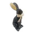 Produktbild: Dekohase Schwarz Gold 28 cm Polyresin Osterhase Hase Osterdeko Deko Ostern