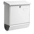 Produktbild: Burg-Wächter Briefkasten Comfort-Set 91300 weiß, aus Stahl, 38 x 44 x 14,8cm, mit Zeitungsfach