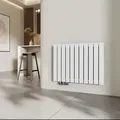Produktbild: EMKE Heizkörper Flach Heizkörper Design Paneelheizkörper Horizontal, Doppellagig, Seitenanschluss, 63x85cm, 1136W, Weiß
