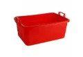 Produktbild: Lockweiler Wäschekorb Wanne eckig 50 cm/26 l rot hochstehende Griffe