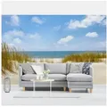 Produktbild: Bilderdepot24 Fototapete Strand & Meer Strand Nordsee Natur Landschaft Maritim Meerblick, Glatt, Matt, (Vliestapete inkl. Kleister oder selbstklebend), Wohnzimmer Schlafzimmer Küche Flur Motivtapete Vliestapete Wandtapete beige 3.84 m x 2.55 m