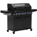 Produktbild: TAINO Gasgrill, PLATINUM YAMARA DARK 6+2, Gusseisenrost, Backburner, Sear-Brenner schwarz 159 cm x 117 cm x 55 cm