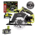 Produktbild: Ryobi Akku-Kreissäge R18CSP-0 mit Thin-Kerf-Sägeblatt + Akku 5Ah RB18L50