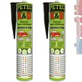 Produktbild: Petec Karosseriekleber Klebe- und Dichtmasse 2x 310ml K&D schwarz Kartusche