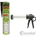 Produktbild: 1x 310mL PETEC K&D KLEBE- und DICHTMASSE SCHWARZ + HANDAUSDRÜCKPISTOLE