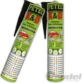 Produktbild: 2x 310mL PETEC KAROSSERIE KLEBE- & DICHTMASSE SCHWARZ KAROSSERIEKLEBER ELASTISCH