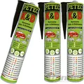 Produktbild: 3x 310mL PETEC KAROSSERIE KLEBE- & DICHTMASSE SCHWARZ KAROSSERIEKLEBER ELASTISCH