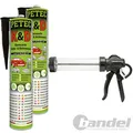 Produktbild: 1x 310mL PETEC KAROSSERIE KLEBE- und DICHTMASSE SCHWARZ KLEBER+ AUSDRÜCKPISTOLE