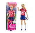 Produktbild: Mattel® Anziehpuppe Barbie Fußballspielerin blond im roten Trikot