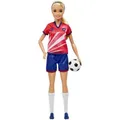 Produktbild: Barbie Puppe Fußballspielerin, ab 3 Jahre, mit Fußball, 29 cm