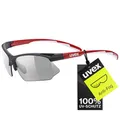 Produktbild: Unisex – Erwachsene sportstyle 802 V Sportbrille selbsttönend black red/smoke...