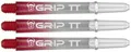 Produktbild: Bull's B-Grip TT Shäfte, Rot/Transparent, 3 Stück im Set, Medium, Länge: 48mm