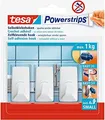 Produktbild: tesa Powerstrips Haken Small eckig, weiß Selbstklebender Wandhaken ohne Bohren