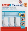 Produktbild: tesa Powerstrips Haken Small ECKIG selbstklebend weiß für Glas Kacheln NEU
