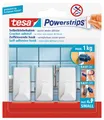 Produktbild: tesa Powerstrips Haken SMALL Rechteck weiß 3 Haken und 4 Strips
